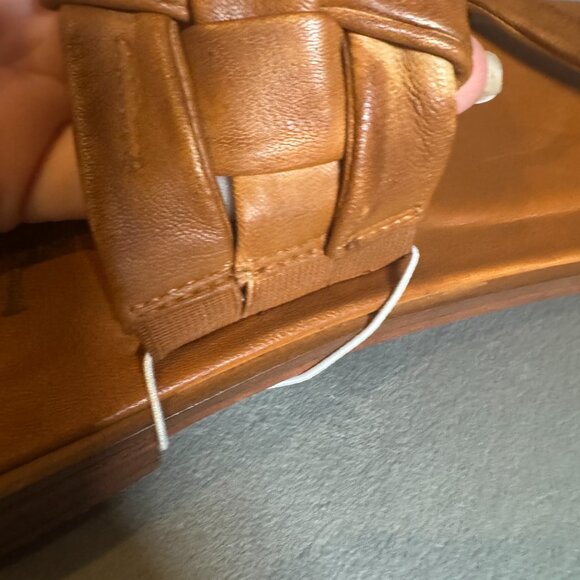 Free People Leather river Woven Slide Sandals Brown – Women’s Size 8/ 38.5 - Picture 8 of 10